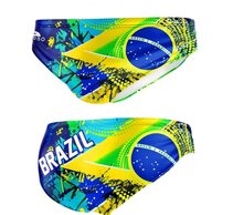 Muške kupaće gaće sa grbom Brazila i natpisom BRAZIL iz dva ugla spreda i pozadi